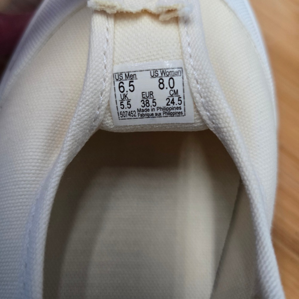 Vans Mary Jane Canvas Sneakers Cream White Buckle Low Top Women's Size 8 NWOB - Picture 8 of 8